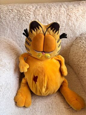 Vintage Garfield Plush Toy - Orange Cat Character